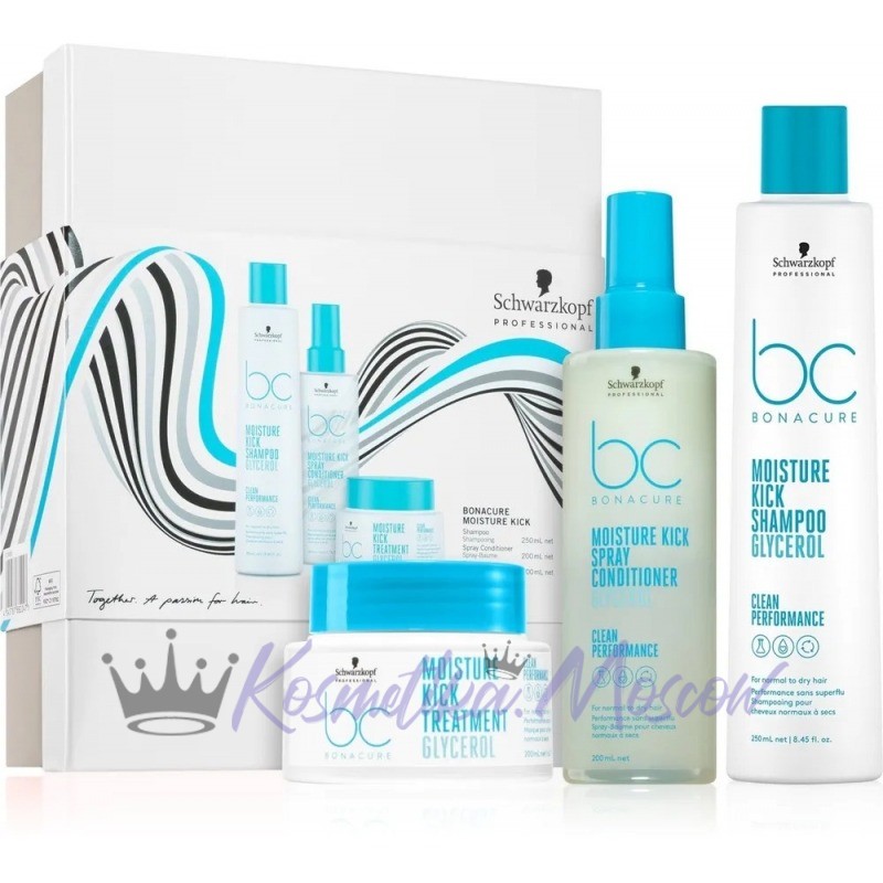 Schwarzkopf Professional Набор Moisture: шампунь, спрей - кондиционер, маска, 250 мл, 200 мл х 2 шт