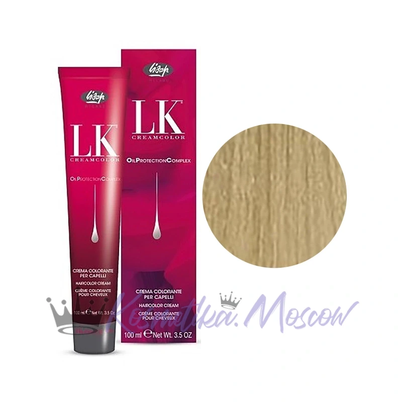 Lisap Milano Краска для волос Lisap LK OIL PROTECTION Complex, 10/0 очень светлый блондин плюс, 100 мл