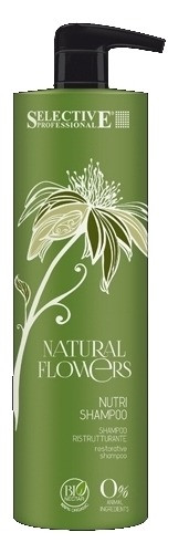 Шампунь питательный для восстановления волос - Selective Professional Natural Flowers Nutri Shampoo 1000 мл