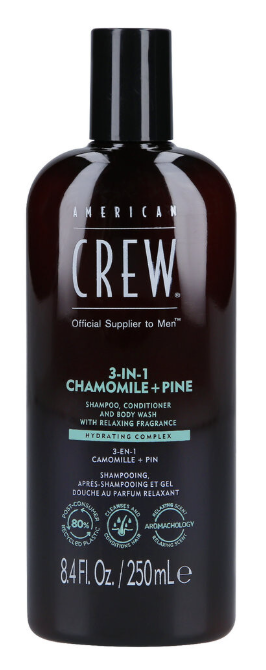 American Crew CHAMOMILE + PINE 3 in 1 Шампунь, Кондиционер и Гель для душа Ромашка и Сосна 450мл