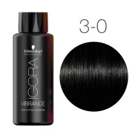 Темно-коричневый натуральный - Schwarzkopf Igora Vibrance 3-0 60 мл