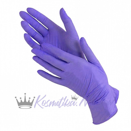 Перчатки нитриловые, фиолетовые, Размер S, 100шт. в уп.