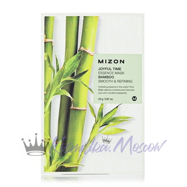 Mizon Joyful Time Essence Mask Bamboo тканевая маска с экстрактом стебля бамбука