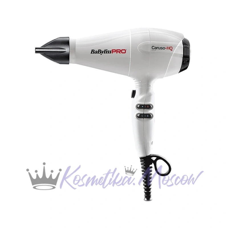 BaByliss Pro Фен Caruso-HQ Dryer Ionic, BAB6970WIE, белый, 2400 Вт