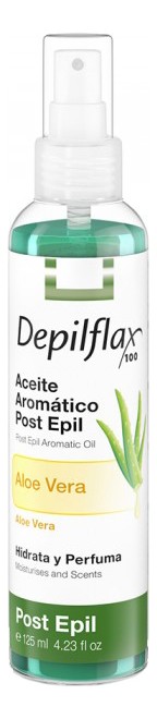 Depilflax Масло Aloe Vera Oil Удаляет остатки воска, содержит витамин Е 125 мл.