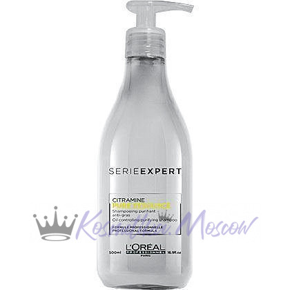 Шампунь для нормальных и склонных к жирности волос - Loreal Pure Resource Shampoo 500 мл