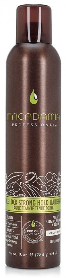 Фиксирующий лак для укладки волос - Macadamia Style Lock Firm Hold Hairspray 300 мл