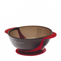 Чаша для краски DEWAL, черная, с двумя ручками, с резинкой на дне 300 мл