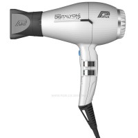 Фен PARLUX Digitalyon Silver, серебристый, 2400 Вт, ионизация, 2 насадки