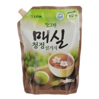 LION Средство для мытья посуды, овощей и фруктов (Японский абрикос) CHARMGREEN 1kg refill