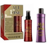 Набор Selective ALL IN ONE &quot;с любовью&quot; (шампунь + маска - спрей для окрашенных волос) 250 мл + 150 мл