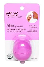 Бальзам для губ Клубничный щербет (на картонной подложке) - EOS Lip balm Strawberry Sorbet 7 мл