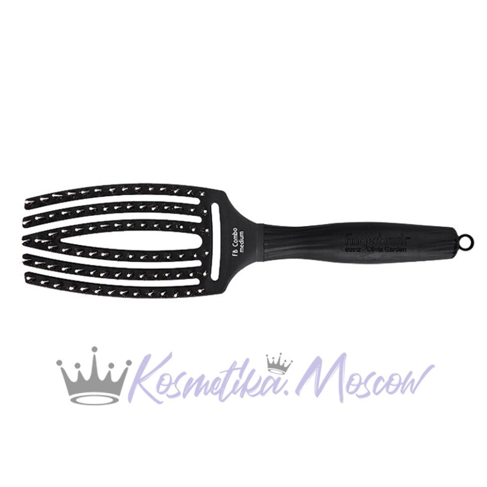 Olivia Garden Fingerbrush Combo Medium Hairbrush Yellow Sunflower