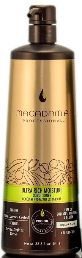 Макадамия кондиционер ультра-увлажнение для сухих волос - Macadamia Ultra Rich Moisture Conditioner 1000 мл