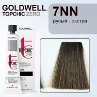 Стойкая профессиональная краска для волос - Goldwell Topchic Hair Color Coloration 7NN (Блондин экстра) 60 мл