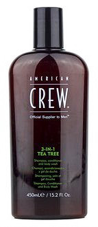 Шампунь 3-в-1 "Чайное дерево" - American Crew 3-in-1 Shampoo Tea Tree 450 мл