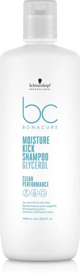 Шампунь интенсивное увлажнение - Schwarzkopf Professional BC Moisture Kick Shampoo 1000 мл