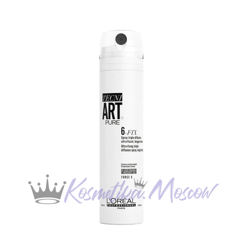 Фиксирующий спрей. Фиксация 6/6 - 6 - Loreal Fix Pure 250 мл