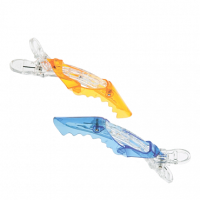 Зажим для волос DEWAL Крокодил цветной прозрачный, пластик, 11 см 2 шт/уп