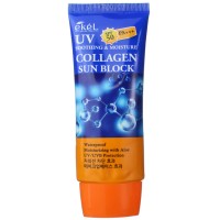 EKEL Солнцезащитный крем с коллагеном UV SOOTHING &amp; MOISTURE COLLAGEN SUN BLOCK SPF 50 PA+++ 70 мл