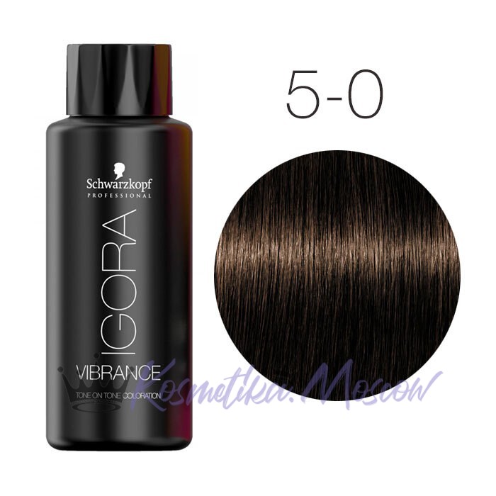 Светло-коричневый натуральный - Schwarzkopf Igora Vibrance 5-0 60 мл