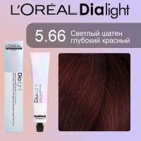 Краска для волос LOREAL DIA Light 5.66 (Светлый шатен глубокий красный)