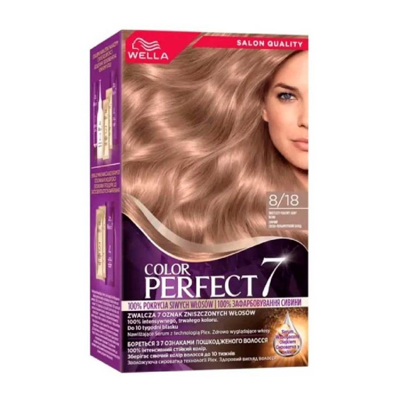 WELLA COLOR PERFECT Стойкая крем-краска 8/18 Сияющий светло-перламутровый блонд 60 мл