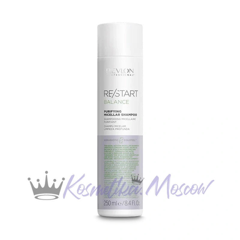 Revlon Professional Мицеллярный шампунь для жирной кожи Restart Balance Purifying Micellar, 250 мл