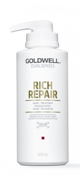 Маска для волос восстанавливающий уход за 60 секунд для сухих и поврежденных волос - Goldwell Dualsenses Rich Repair 60sec Treatment 500 мл