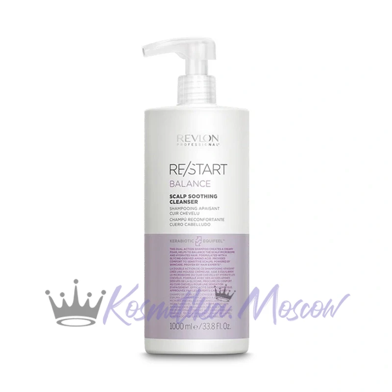 Revlon Professional Мягкий шампунь для чувствительной кожи головы Restart Balance Scalp Soothing Cleanser, 1000 мл