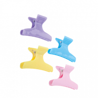 Зажим для волос DEWAL Бабочка цветной, пластик, 8 см 12 шт/уп