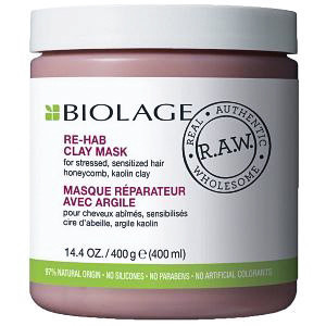 Детокс-маска восстанавливающая с каолиновой глиной и медовыми сотами - Matrix Biolage R.A.W. Re-Hab Clay Mask 400 мл