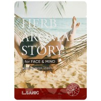 L.Sanic Тканевая маска Herb Aroma Story с экстрактом цветков иланг - илан и эффектом ароматерапии 25 мл