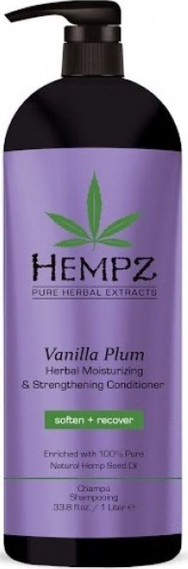 Кондиционер увлажнение без сульфатный Hempz Pure Herbal Vanilla Plum Herbal Moisturizing Conditioner 1000 мл.