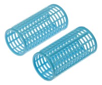 Бигуди пластик Dewal Beauty d38ммx76мм,(10 шт) голубые в комплекте шпильки р-р 80мм