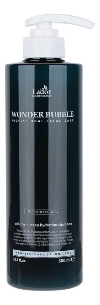 LA`DOR Увлажняющий шампунь для объема волос Wonder Bubble Shampoo 530мл