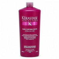 Шампунь для поврежденных и осветленных окрашенных волос - Kerastase Reflection Bain Chroma Riche 1000 мл