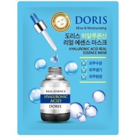 DORIS Тканевая маска для лица с гиалуроновой кислотой HYALURONIC ACID REAL ESSENCE MASK 25 мл