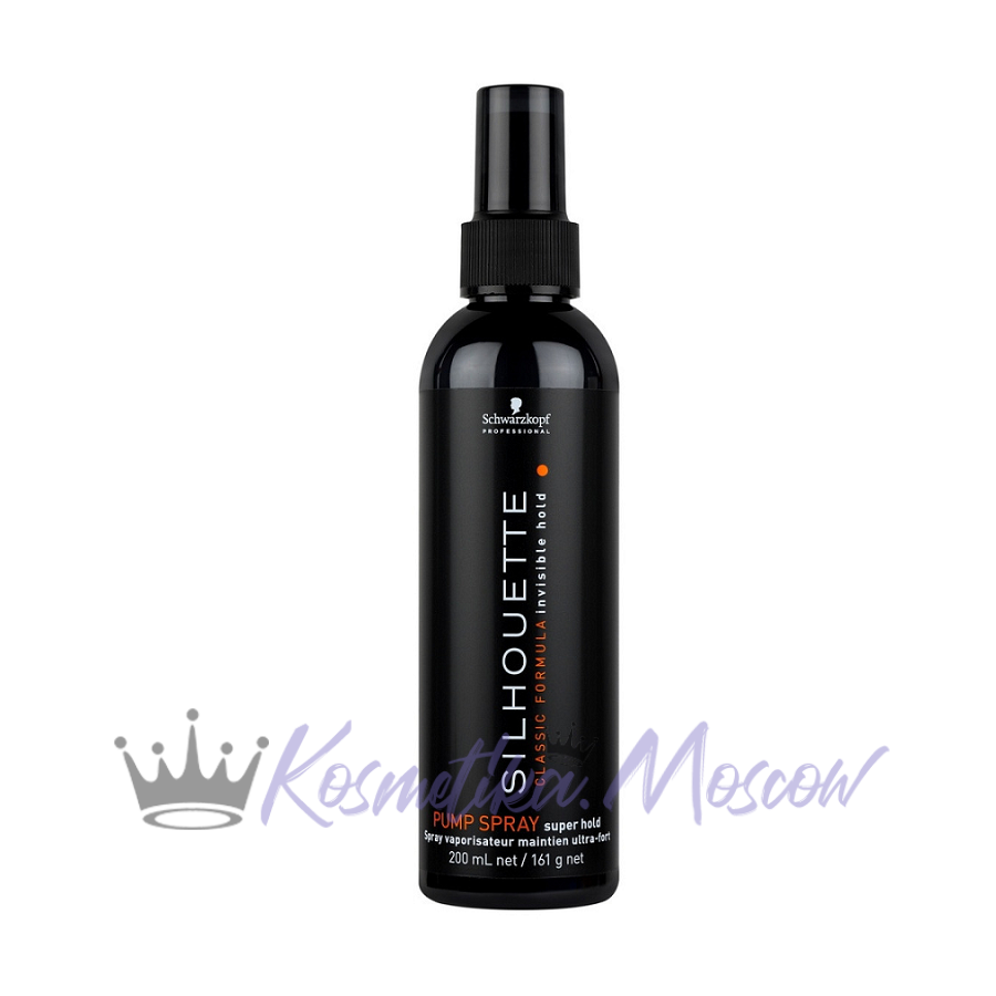 Schwarzkopf SILHOUETTE Безупречный Спрей для волос ультрасильн фикс PUMP SPRAY super hold - Черный 200 мл (ЖИДКИЙ