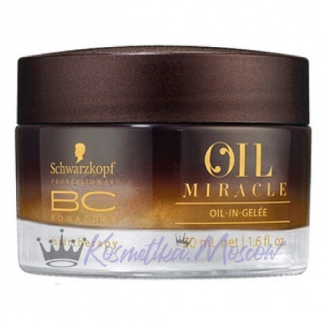 Желе масляное для ухода за тусклыми и жесткими волосами - Schwarzkopf Professional BC Oil Miracle Oil-in-Gelee 50 мл