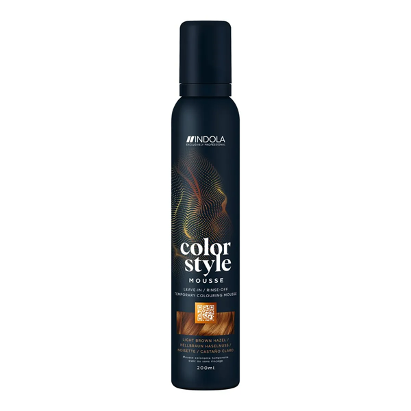 Indola Colour Style Mousse Light Brown Hazel Светло-коричневый орех 200 мл