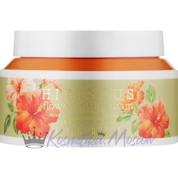 JIGOTT Крем для лица с экстрактом гибискуса HIBISCUS FLOWER VITAL CREAM 100 мл