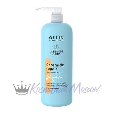 ULTIMATE CARE Восстанавливающий шампунь для волос с церамидами 1000 мл OLLIN PROFESSIONAL