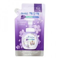 LION Жидкое пенное мыло для рук с ароматом фиалки Ai kekute Foam handsoap blooming purple 200 мл refi
