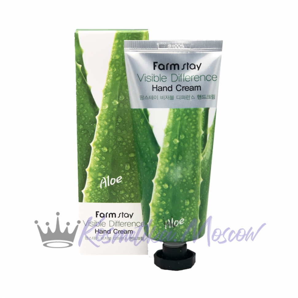 FarmStay Успокаивающий крем для рук с экстрактом алоэ Visible Difference Hand Cream Aloe Vera