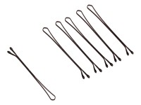 Невидимки для волос DEWAL коричневые, прямые, жесткие 50 мм. 500 гр/уп