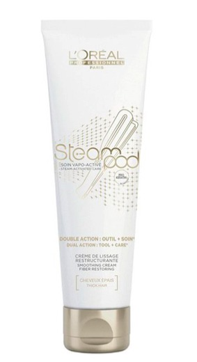 Разглаживающий крем для поврежденных волос - Loreal Steampod Smoothing Cream Fiber Restoring 150 мл