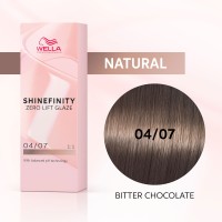 Гель-крем краска Wella Shinefinity 04/07 Горький Шоколад