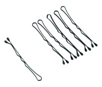 Невидимки для волос DEWAL черные, волна, жесткие 50 мм. 500 гр/уп