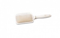 Щетка Dewal Beauty серия Крем брюле массажная на подушке с пластиковым штифтом, квадратная